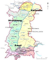 Carte du Rhin supérieur